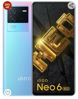 iQOO Neo 6 5G (Cyber Rage, 12GB RAM,256GB Storage) | Only Snapdragon 870 in The Segment | 50% Charge in Just 12 Mins | 90 FPS Gaming Support* 