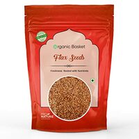 Organic Basket Flax Seeds - Alsi Seeds | Fibre Rich | Flax Seeds for Hair Growth | Seeds for Eating (PACK OF 1KG)