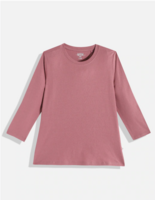 UTH by Roadster Girls Dusky Pink Solid Cotton T-shirt