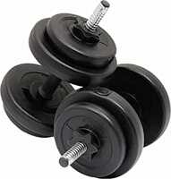 StarX 10 Kg PVC Plates Dumbbells Set