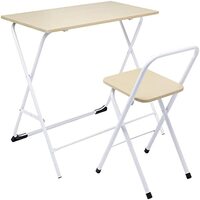 Amazon Brand - Solimo Felix Folding Study Table and Chair Set (Brown)