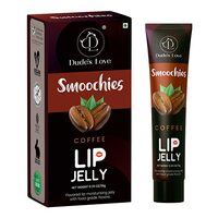 Smoochies - Organic Vegan Coffee Edible Lip Jelly/Lip Balm – For Kiss & Date Ready | Lip Care With Vitamin E For Dry, Cracked And Chapped Lips | Nourish & Moisturize Lips - 10g By Dude’s Love