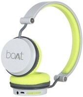 boAt Rockerz 400 RTL Bluetooth Headphone with High Definition Sound Foldable, Grey/Green