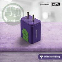 Reconnect Marvel "THE HULK" 2 USB ports 10 Watts Wall Charger