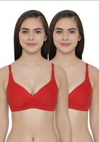 Clovia Women's Pack of 2 Full Coverage Non Padded Wirefree Full Cup Bra