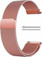 BLACK LOVIES 22 mm Metal Magnetic Smartwatch Strap Compatible with Noice. Fit - Fusion Smart Watch Strap  (Pink)