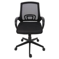 OAKLY Mid Back Mesh Revolving Office Chair Black with 2 yrs warranty 