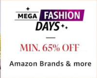 Mega Fashion Days Min 65% OFF on Amazon Brands & More