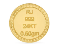 RELIANCE JEWELS 0.5 GM (999) Reliance Yellow Gold Flower Coin | 999 | 0.5 gm