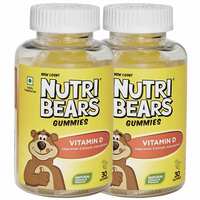 Sample In 99- NutriBears Vitamin D Gummies for Kids and Teens, Pack of 2, Promotes Positive Mood and Enhances Calcium Absorption, 60 Count (Lemonade Flavour)