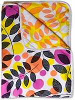 Amazon Sample @ 1Rs - Divine Casa 120 GSM Polyester Reversible Lightweight Printed Single Bed AC Dohar Blanket - Pink and Yellow (account specific)