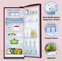 Samsung 183 L 2 Star Digital Inverter Direct Cool Single Door Refrigerator (RR20C20C26R/NL, Mystic Overlay Red)