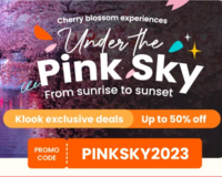 Klook -  Enjoy 8% OFF during this Cherry Blossom Season in Japan, South Korea and Taiwan!