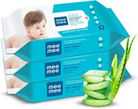 Mee Mee Baby Gentle Wet Wipes with Aloe Vera extracts, 72 counts, Pack of 3