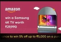 Get 5% Up to Rs.5000 Coupon Off on 4K TV - Cred Spin & Win