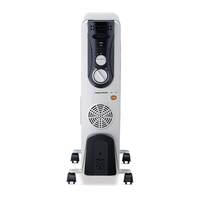 Morphy Richards OFR Room Heater, 9 Fin 2000 Watts Oil Filled Room Heater with 400W PTC Ceramic Fan Heater, ISI Approved (OFR 9F White/Black)