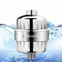 RIVERSOFT SF-15 PRO abs shower and tap filter for hard water with 15 stage (Chrome, Pack of 1)

