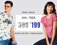 Max 50% off on Topwear & Bottomwear Plus Extra 200 Off on Order 2000