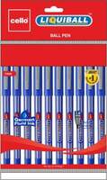 Cello Liquball Ball Pen  (Pack of 10, Multicolor) [Min 3 Qty]