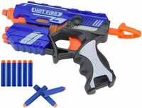 Toyshack Manual Blaze Storm Gun Blaster with 10 Foam Bullets for Kids Guns & Darts (Blue)