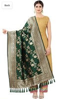 Amazon Sample @Rs 1 Enthone Women's Woven Floral Banarasi Silk Dupatta