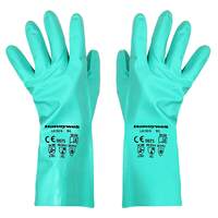 Amazon Sample 1Rs- Honeywell 13 Inches Multipurpose Nitrile Rubber Cotton-flocked Hand gloves for Bathroom cleaning, Gardening, Kitchen cleaning, Chemical handling, (Inner cotton lining for comfort), Size Large, 1 Pair