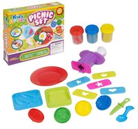 Popsugar Picnic Food Making Set Pretend Play Dough Set with Accessories Toy for Kids, Multicolour