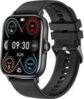 Gizmore Flash 1.85 Inch AOD display | 15 day Battery life | BT Calling Smartwatch (Black Strap, Regular) (New Launch)