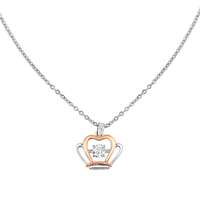 Amazon Sample CRAFTMERCI - 925 Silver Jewellery - Luxe Crown Necklace for Women