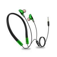 Hitage Active fir Sport Earphone Neckband Wired with mic - NBH-725 (Green)