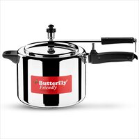 Butterfly Friendly Inner Lid 5 Ltr Aluminium Pressure Cooker (Silver)