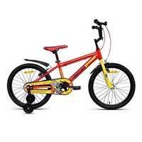 VECTOR 91 Justice League 20T Single Speed Kids Cycles (Red & Yellow, Ideal for: 6 to 8 Years Unisex) Frame Size: 10.8 Inches