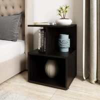 Amazon Brand - Solimo Uno Engineered Wood Wenge Finish Contemporary Bedside Table (Brown)