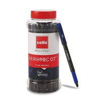 Cello Aerotec Ball Pens | Pack of 20 | Blue Ball Pens | Smooth Ball Pens | Exam Pens with Grip | School and Office stationery items | Smooth ball pen | Comfortable writing pen Pens