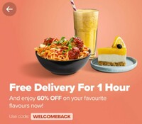 Swiggy-60% off Upto 100 + Free Delivery(User Specific)