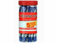 Cello Striker Ball Pens | Pack of 25 | Blue Ball Pens | Ball Pens with sports-themed foils | Smooth ball pens | Ball pens for sports enthusiasts | Ball Pen Set for swift writing