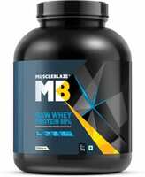 2kg Unflavoured MUSCLEBLAZE Raw Whey Protein Concentrate 80% with Digestive Enzymes