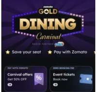 Zomato Gold Dining Carnival starts with upto 50% Discount!