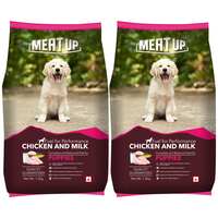Meat Up Chicken and Milk Puppy Dry Dog Food, 1.2kg (Buy 1 Get 1 Free)