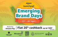 Amazon Emerging Brand Days - Up to 60% Off + Flat  20% Cashback Up to Rs.200