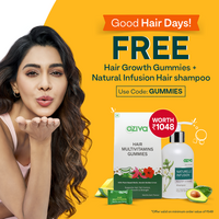 Oziva - Get FREE Hair Gummies + Natural Infusion Hair Shampoo on orders above ₹549