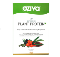 OZiva Superfood Plant Protein Mini Pack - Coco vanilla, Pack of 1 (6 Sachets) for ₹0