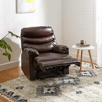 Amazon Brand - Solimo Serpens Single Seater Recliner (Brown, Leatherette)