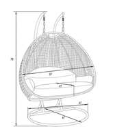 Hanging Swing Chair with Cushion & Hook