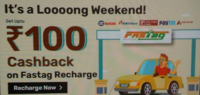 Bajaj Finserv App Get upto Rs.100 cashback on Fastag recharge of Rs.100 (till 12PM)