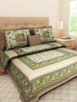 VIHANA LIFESTYL 144 TC Cotton Double Printed Flat Bedsheet