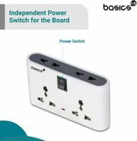 Basics IND 4 Way Universal Socket Multi-Plug With LED Indicator 4  Socket Extension Boards 