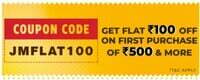 Jiomart - Get Flat Rs.100 instant discount on first ever purchase of Rs.500 or more.