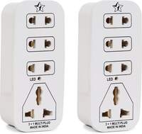 Flipkart SmartBuy 3 + 1 Multiplug with LED Indicator, 4 Universal sockets (Pack of 2) 4  Socket Extension Boards 