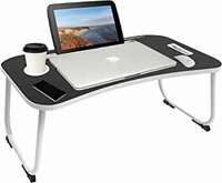 Amazon Basics Multipurpose Foldable Laptop Table with Leg Support for Sturdiness | Cup Holder | Mac Holder | Drawer | Foldable and Portable Breakfast Table (Black) Rs. 579 - Amazon